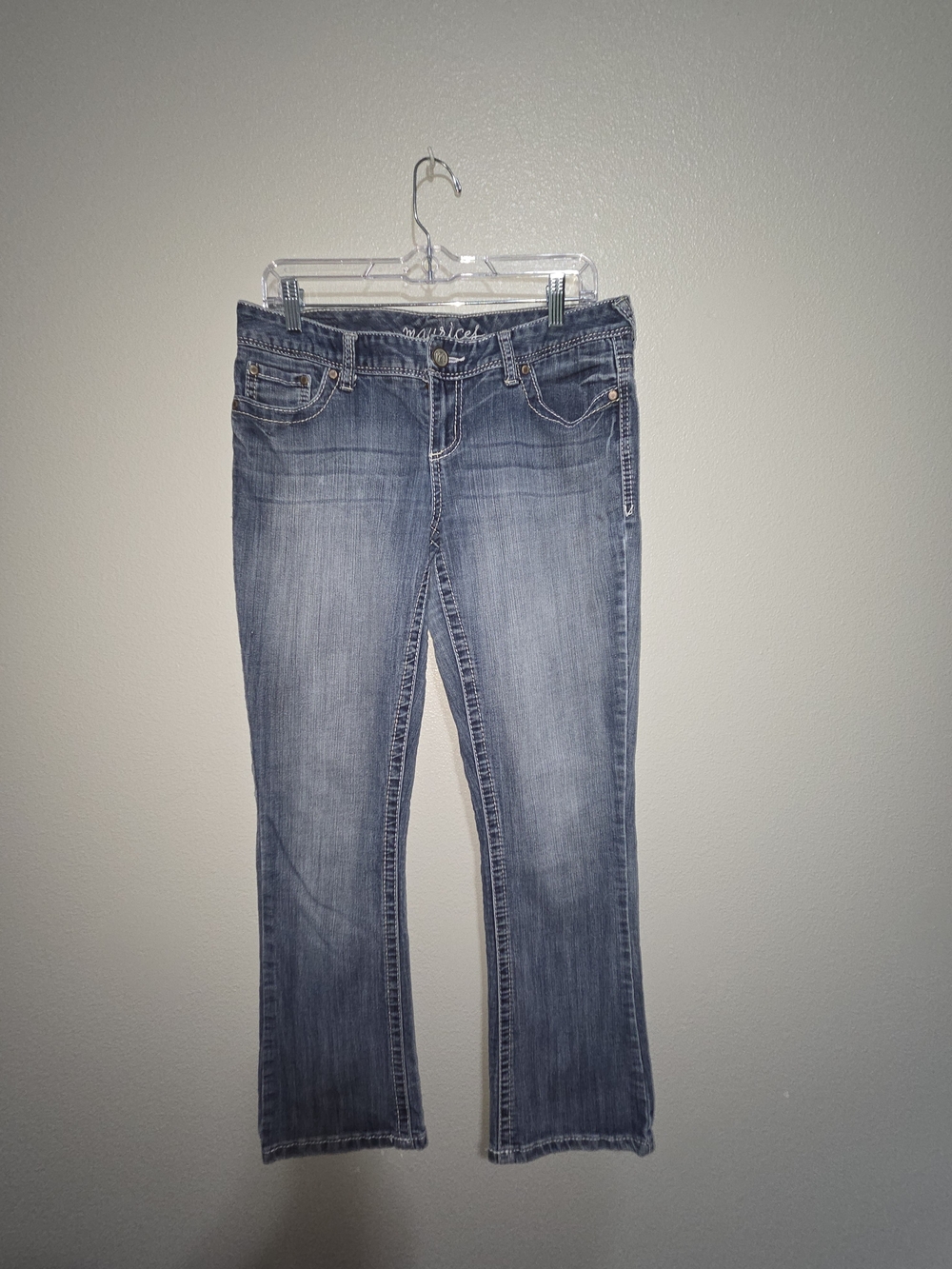 Maurices Women's Bootcut Jeans - Light Blue Wash ***Short***